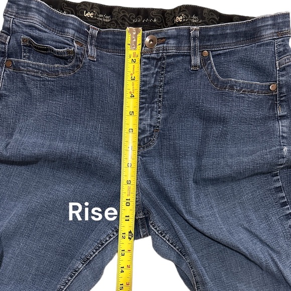 Lee Women’s Comfort Waistband Stretch Jeans Size 16 Medium - Picture 8 of 9